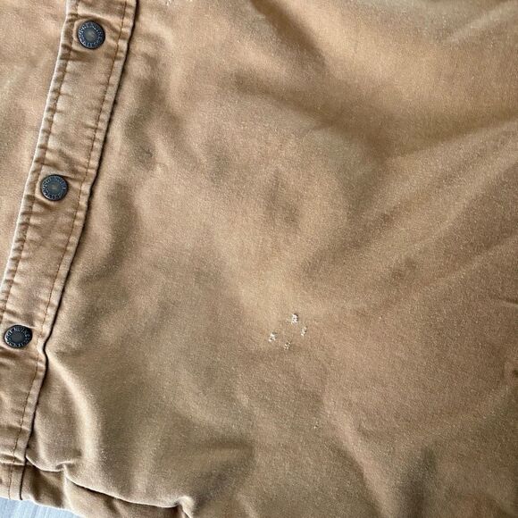 Dickies Jacket Mens Size Extra Large Tan Hooded Snap Button Workwear - Picture 7 of 9